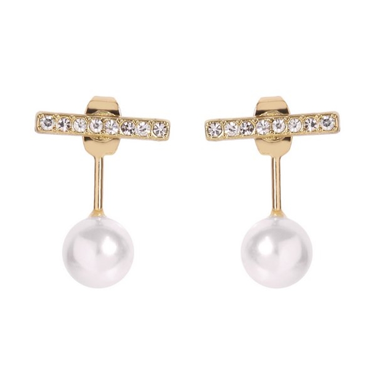 バー×パールバックキャッチピアス  | LUPIS | 詳細画像4 