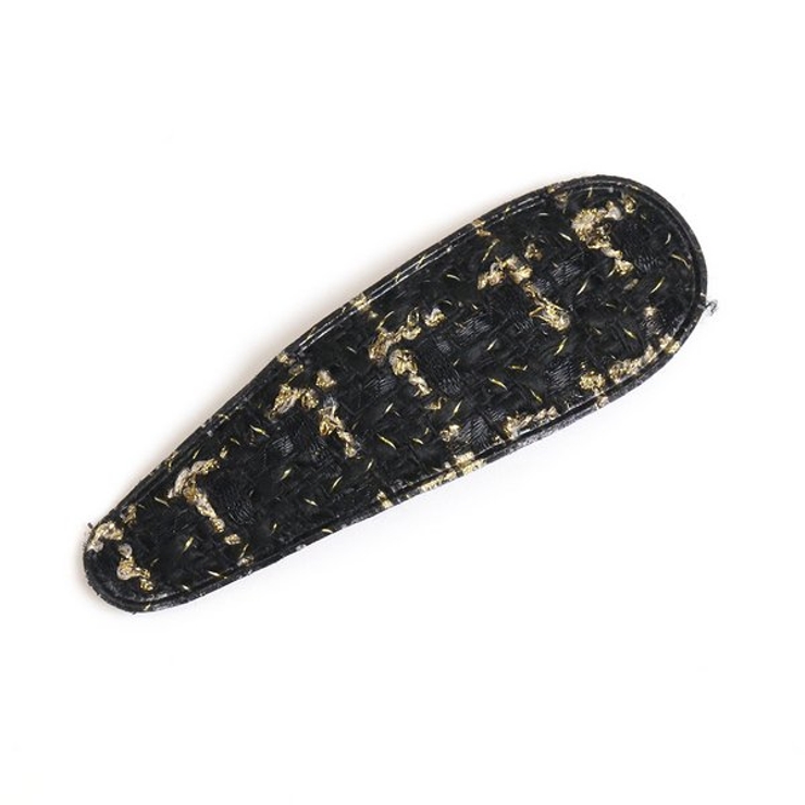 ブラック | ツイードパッチンヘアピン【ヘアアクセサリー】 | LUPIS