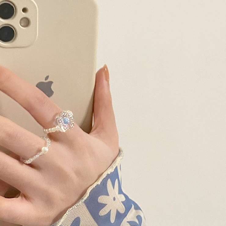 フラワー×パールビーズリングセット 【指輪 2本セット | LUPIS | 詳細画像7 