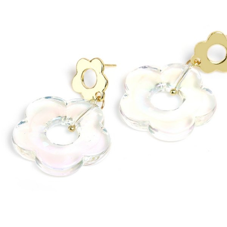 オーロラ×メタルフラワーピアス 【シルバー925ポスト S925ポスト | LUPIS | 詳細画像4 