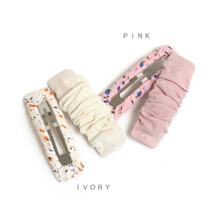 ギャザー×フラワーぱっちんヘアピンセット 【ヘアピン パッチンピン | LUPIS | 詳細画像4 