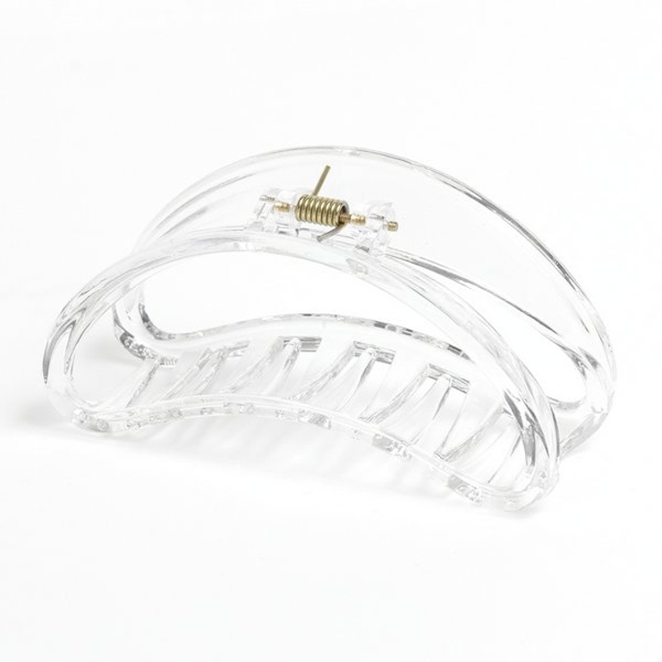 クリア | ラウンドフレームバンスクリップ 【大きめ ヘアクリップ | LUPIS