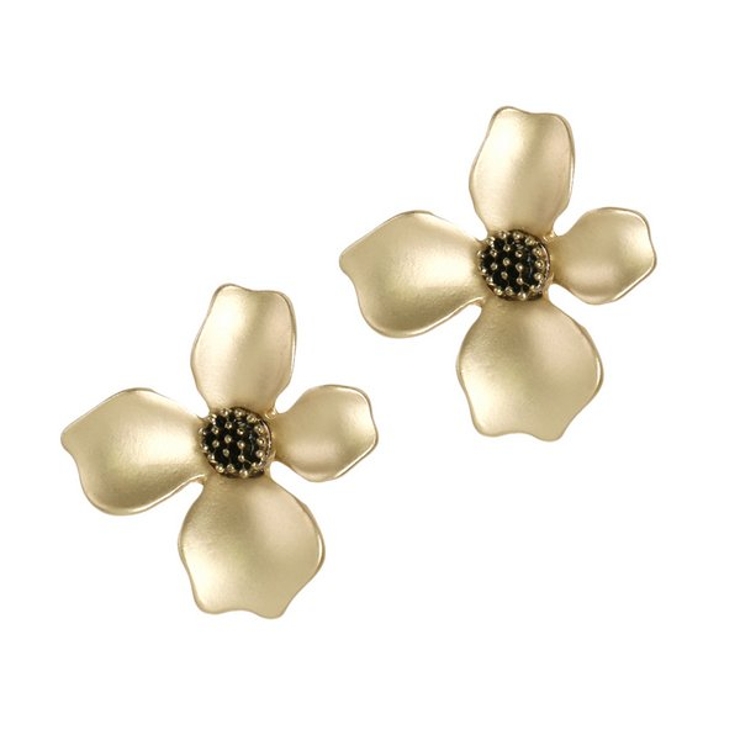 マットメタルフラワーピアス【S925ポスト】 | LUPIS | 詳細画像5 