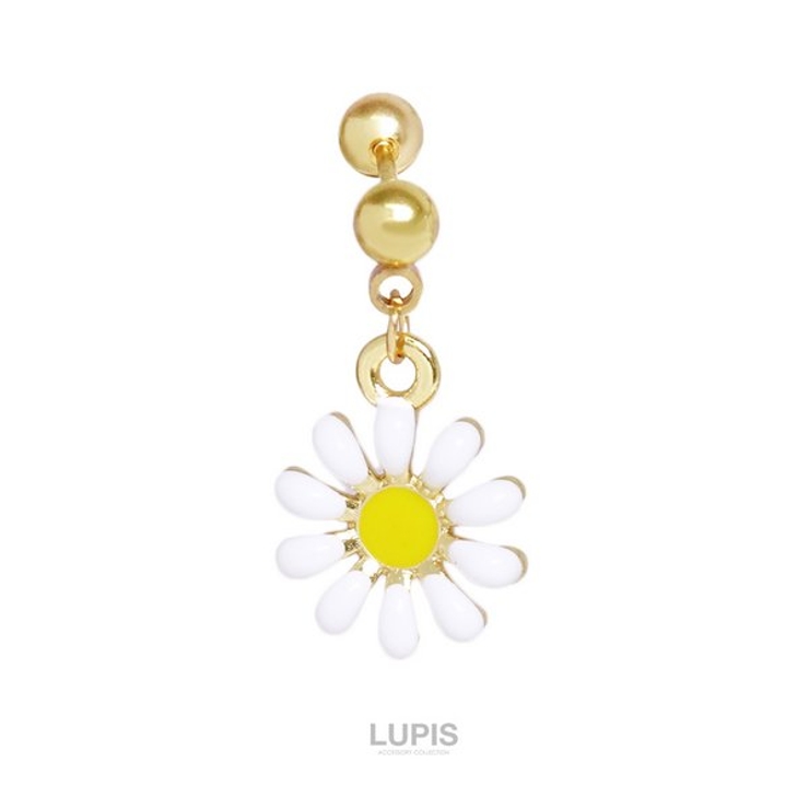 フラワー | ≪20G≫スター×フラワーチャームストレートバーベルボディピアス  | LUPIS