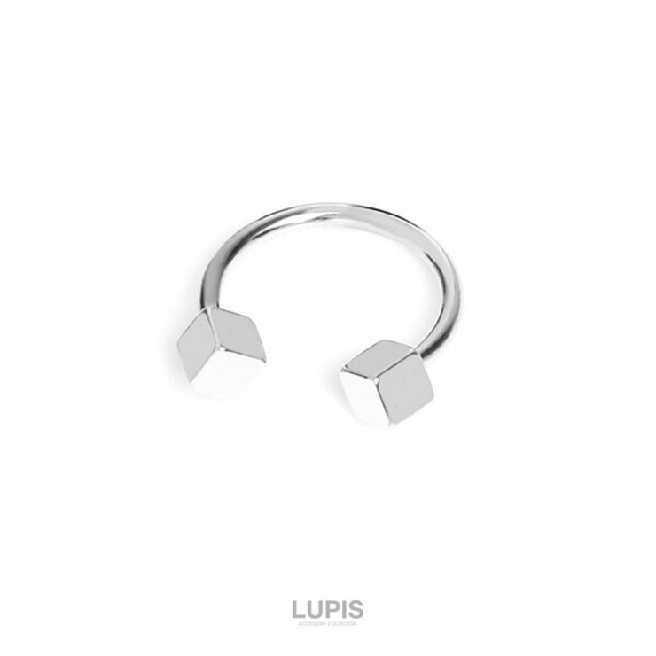 シルバー | ≪16G≫キューブボールサーキュラーバーベルボディピアス  | LUPIS
