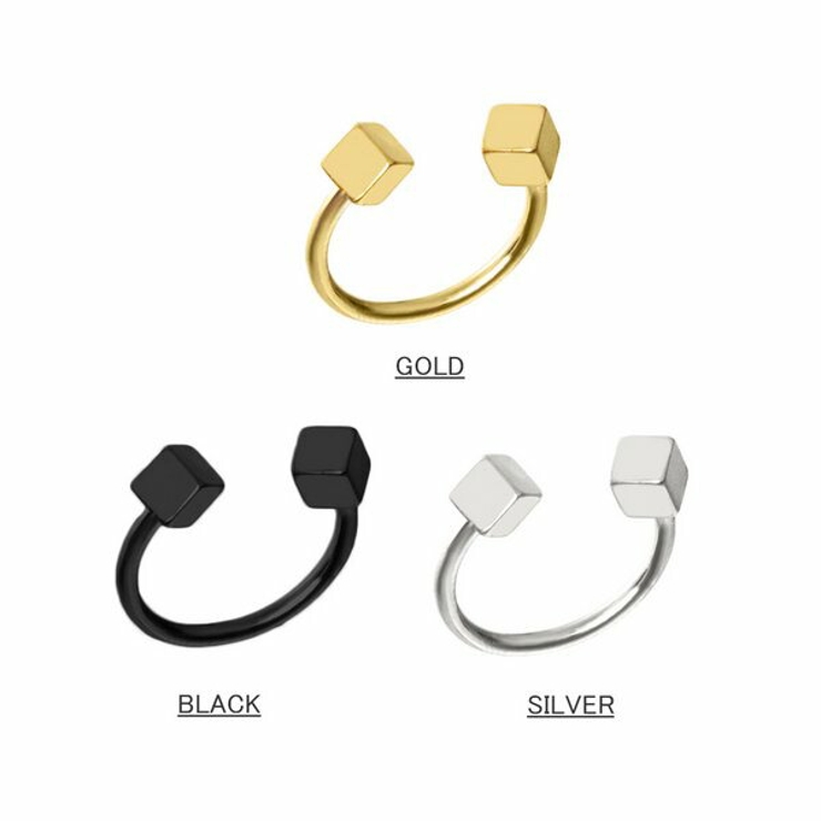 ≪16G≫キューブボールサーキュラーバーベルボディピアス  | LUPIS | 詳細画像2 