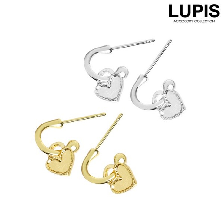 ハートチャームプチフープピアス  | LUPIS | 詳細画像1 