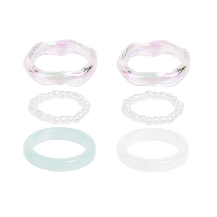 マーブル×オーロラ×パールリングセット【3本セット 指輪】 | LUPIS | 詳細画像8 