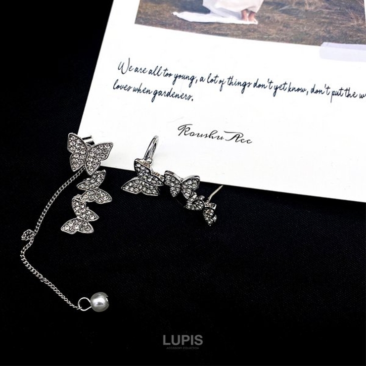 バタフライロングチェーン×カフピアス【S925ポスト】 | LUPIS | 詳細画像5 