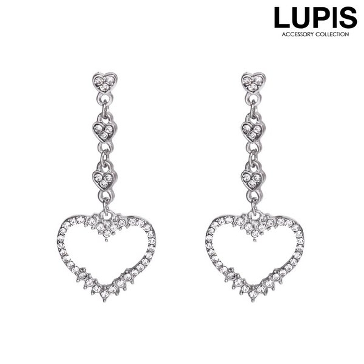 キラキラハートフレームピアス  | LUPIS | 詳細画像1 