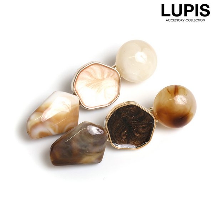 マーブルストーンヘアクリップ【ヘアアクセサリー】[品番：LPSA0004822]｜LUPIS（ルピス ）のレディースファッション通販｜SHOPLIST（ショップリスト）