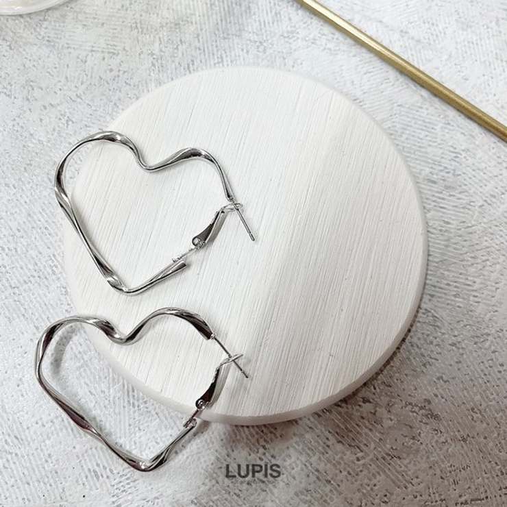 ねじれハートフープピアス【S925ポスト】 | LUPIS | 詳細画像5 