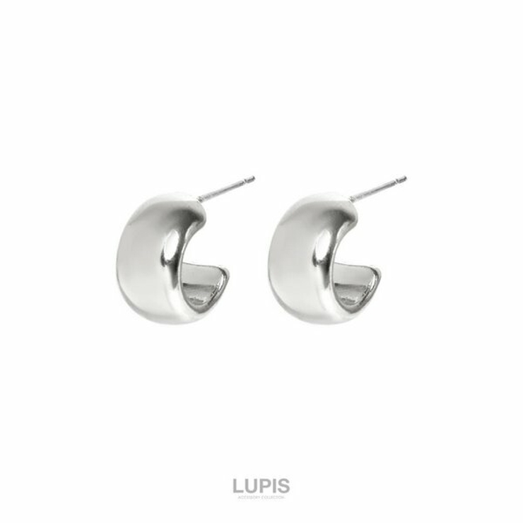シルバー | プチメタルフープピアス【S925ポスト】 | LUPIS