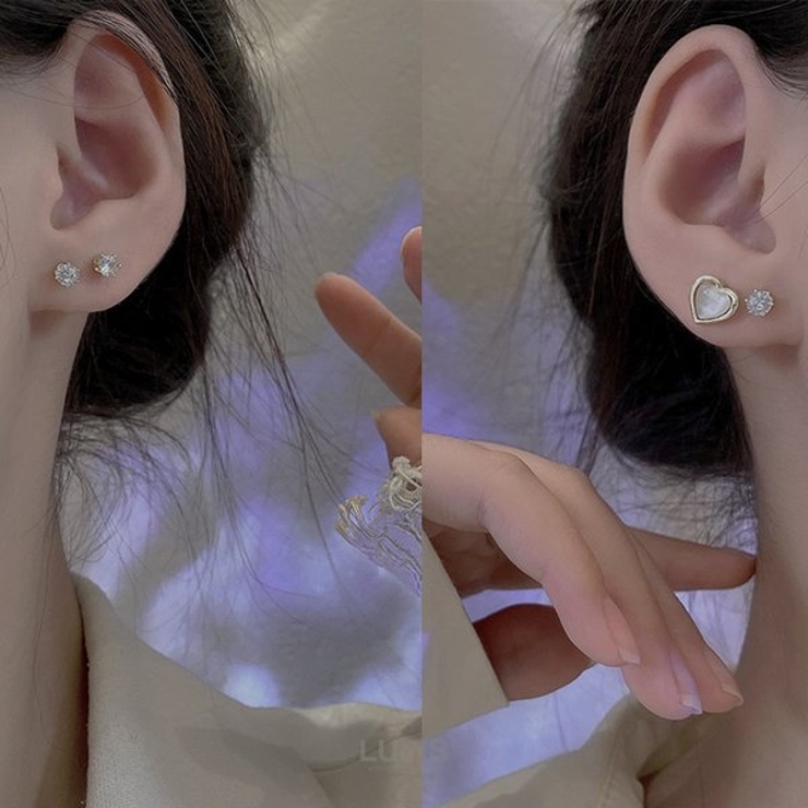 ハート×ストーンピアスセット【3ペアセット】 | LUPIS | 詳細画像6 