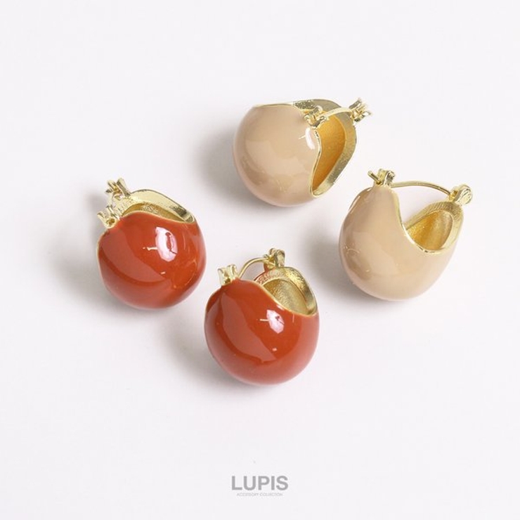 ぷっくりドロップフープピアス | LUPIS | 詳細画像4 