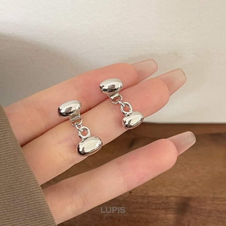メタルビーンバックキャッチピアス【S925ポスト 2way】 | LUPIS | 詳細画像5 