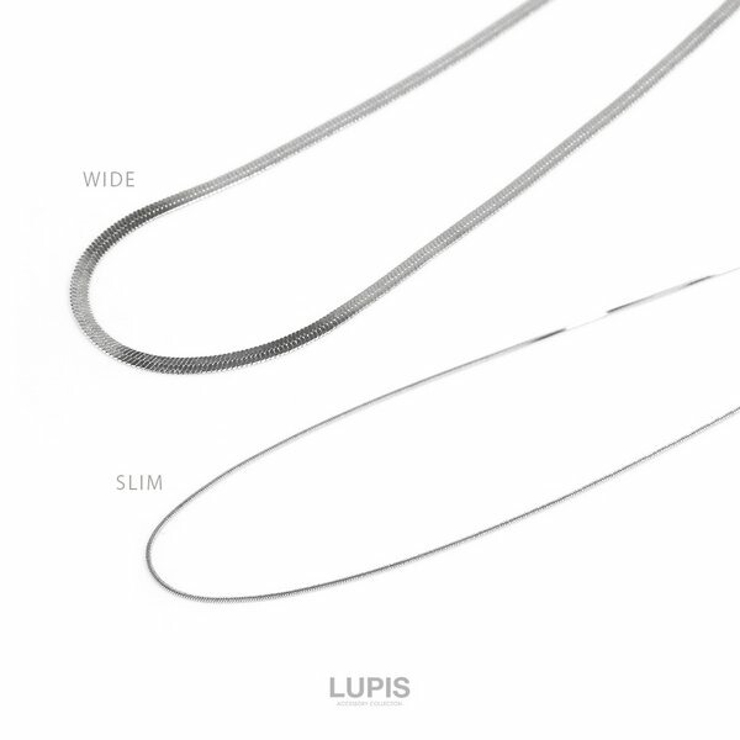 スネークチェーンネックレス【太さ選べる2種あり】 | LUPIS | 詳細画像5 