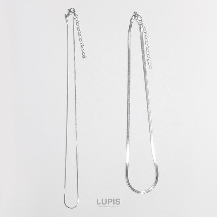 スネークチェーンネックレス【太さ選べる2種あり】 | LUPIS | 詳細画像8 