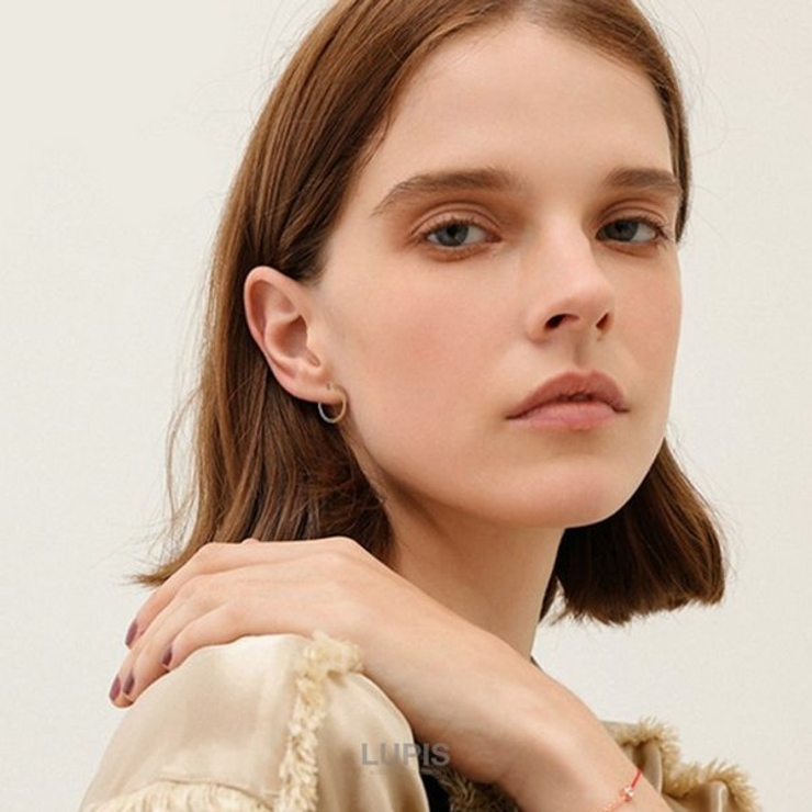 ≪1個入/片耳用≫バイカラーワンタッチフープピアス | LUPIS | 詳細画像7 