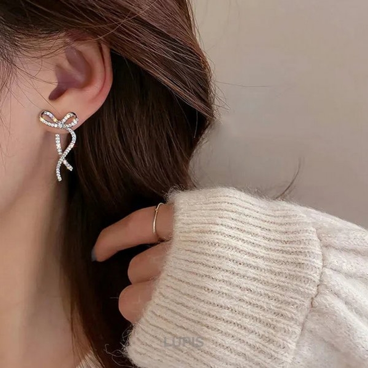 リボンバックキャッチピアス【S925ポスト】 | LUPIS | 詳細画像2 