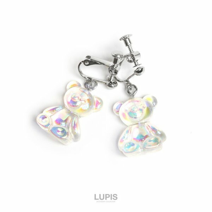 オーロラくまイヤリング【ネジバネ式】 | LUPIS | 詳細画像6 
