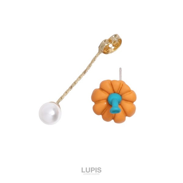 かぼちゃ×パールバックキャッチピアス【S925ポスト】 | LUPIS | 詳細画像3 