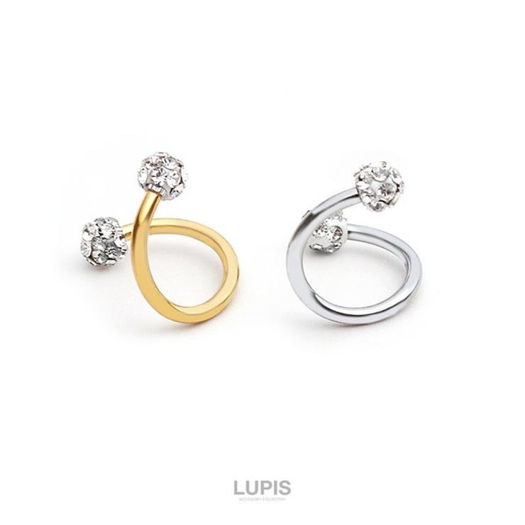 【16G】パヴェボールスパイラルバーベルボディピアス | LUPIS | 詳細画像2 