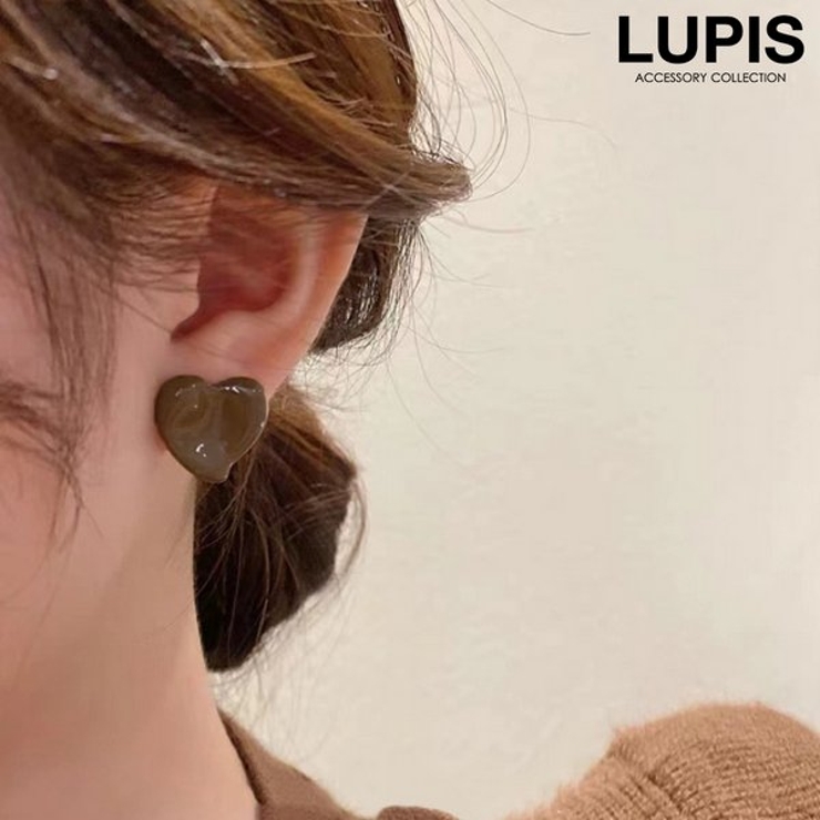 変形ハートピアス【S925ポスト】 | LUPIS | 詳細画像1 