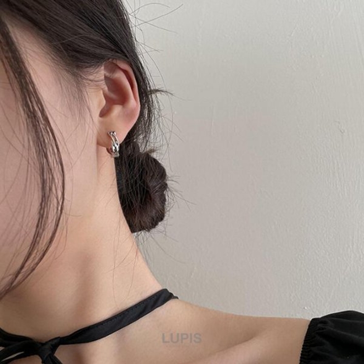 ダブルツイストラインフープピアス | LUPIS | 詳細画像2 