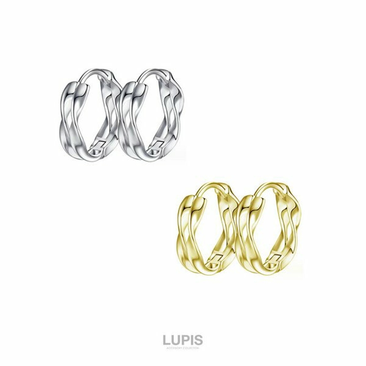 ダブルツイストラインフープピアス | LUPIS | 詳細画像6 
