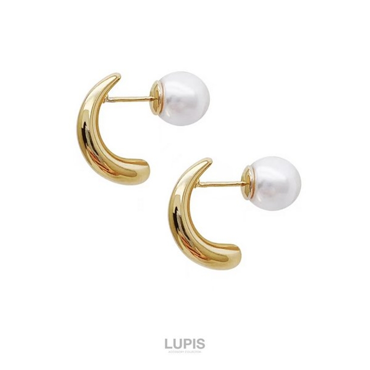 カーブライン×パールバックキャッチピアス【S925ポスト】 | LUPIS | 詳細画像4 