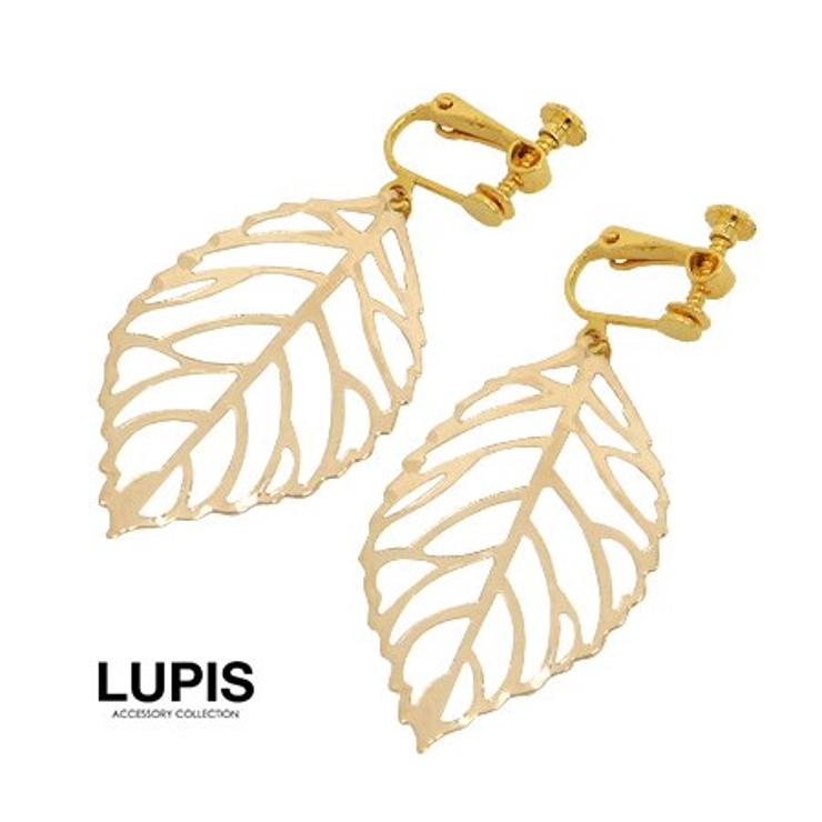 ゴールドリーフイヤリング 【ノンホール アクセサリー | LUPIS | 詳細画像2 