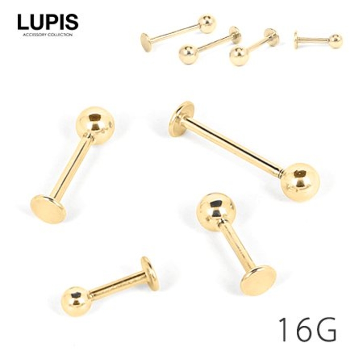 【16G】ゴールドシンプルラブレットスタッドボディピアス | LUPIS | 詳細画像2 
