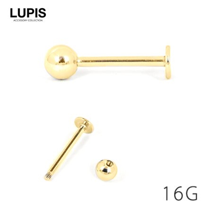 【16G】ゴールドシンプルラブレットスタッドボディピアス | LUPIS | 詳細画像3 