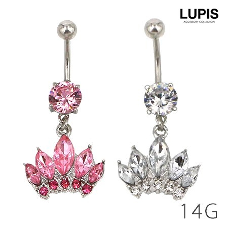 ウイングクラウンバナナバーベルボディピアス へそピアス | LUPIS | 詳細画像1 