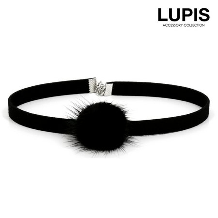 ブラック | ファーチョーカーネックレス | LUPIS