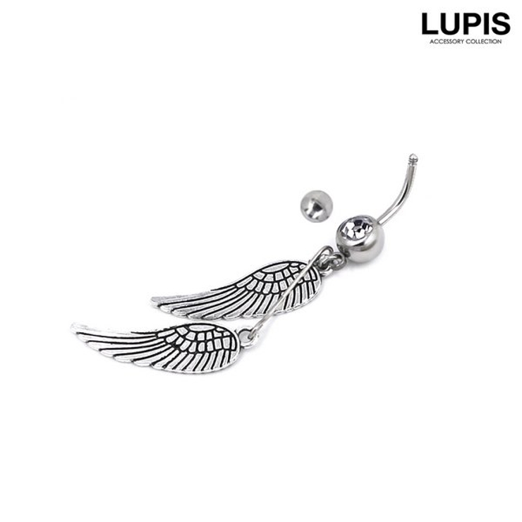 【14G】ツインウイングバナナバーベルボディピアス へそピアス 【サージカルステ… | LUPIS | 詳細画像4 