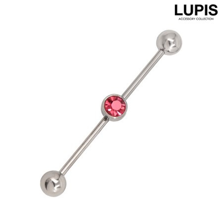 【14G】ジュエルインダストリアルストレートバーベルボディピアス | LUPIS | 詳細画像4 