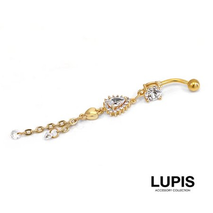 ラディアンスジュエルゴールドバナナバーベルボディピアス へそピアス ピアス | LUPIS | 詳細画像2 