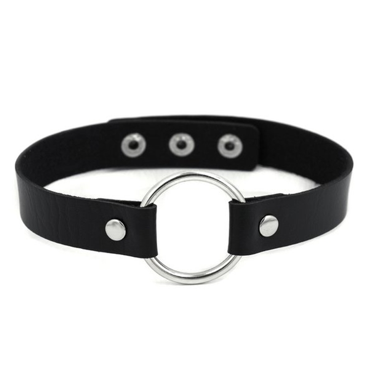 ブラック | シルバーリングチョーカーネックレス | LUPIS