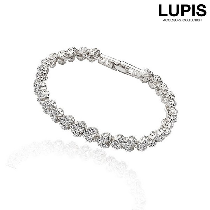 ハートラインストーンブレスレット | LUPIS | 詳細画像1 