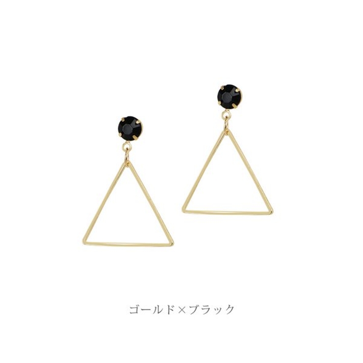 トライアングルストーンピアス | LUPIS | 詳細画像2 