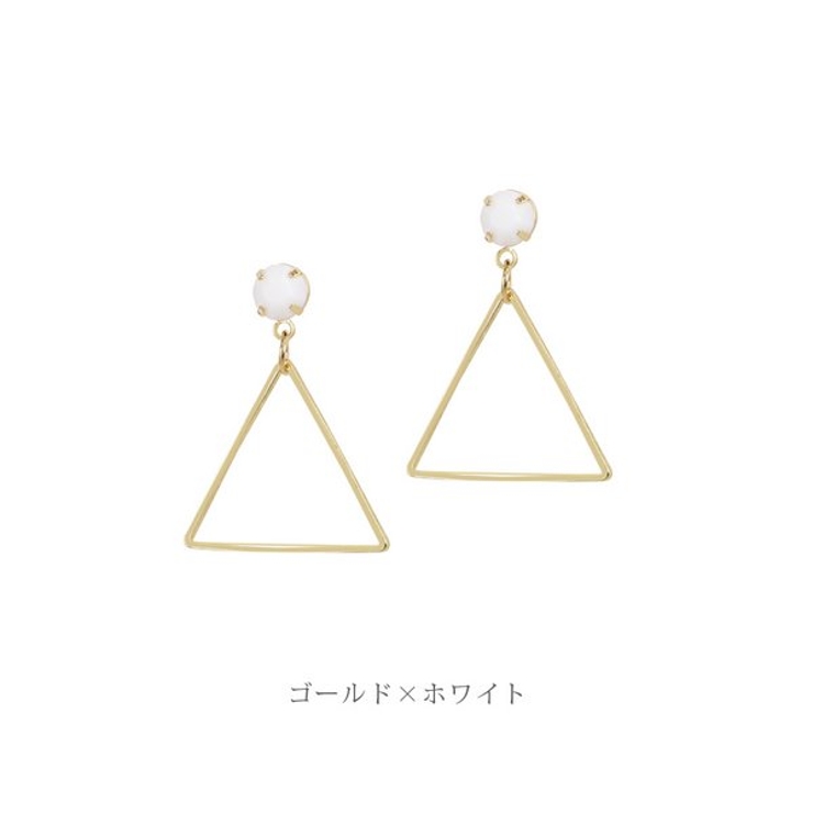 トライアングルストーンピアス | LUPIS | 詳細画像3 