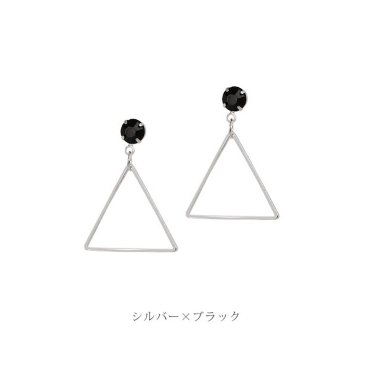 トライアングルストーンピアス | LUPIS | 詳細画像4 