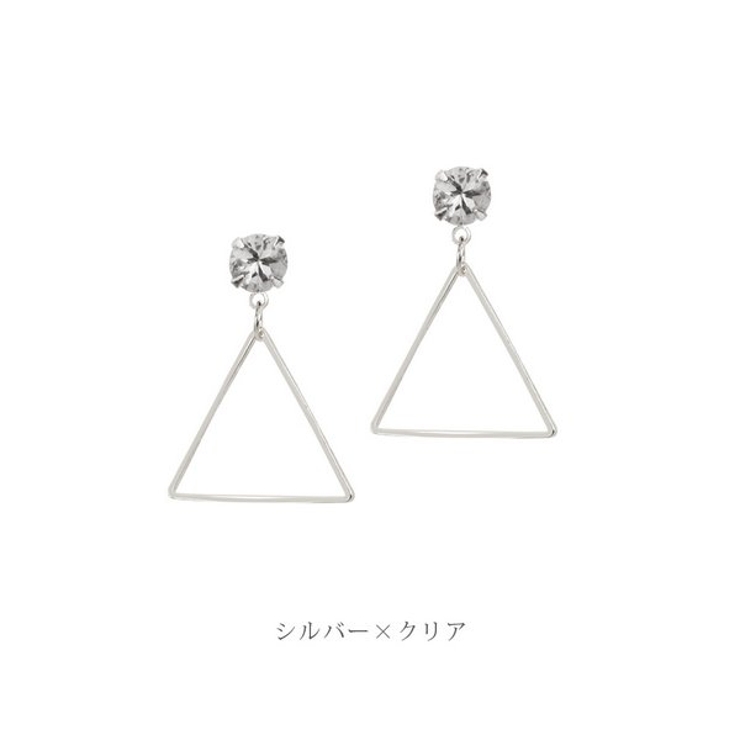 トライアングルストーンピアス | LUPIS | 詳細画像5 