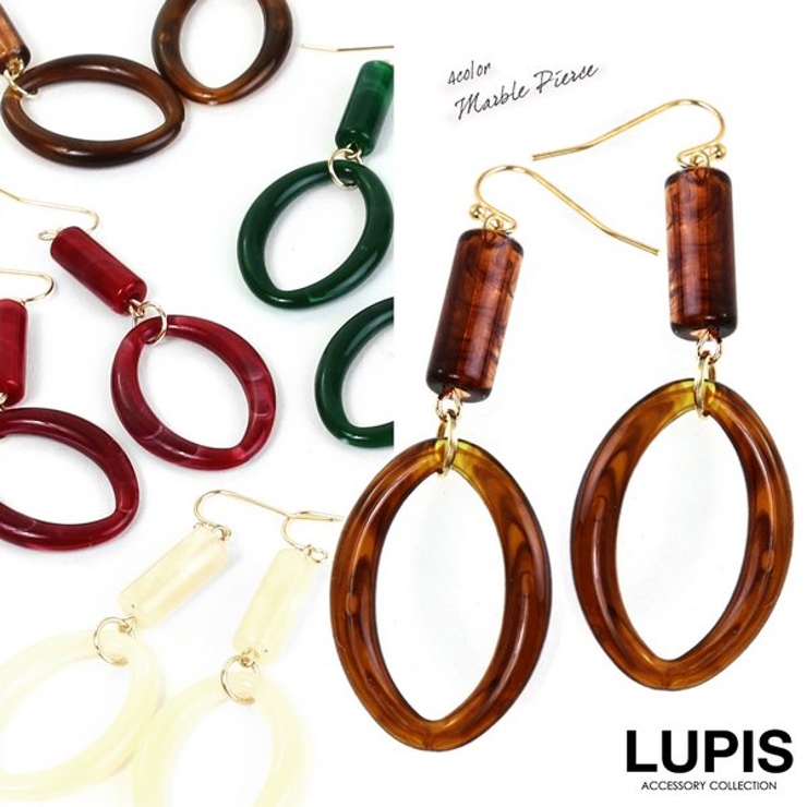 マーブルフープフックピアス  | LUPIS | 詳細画像1 