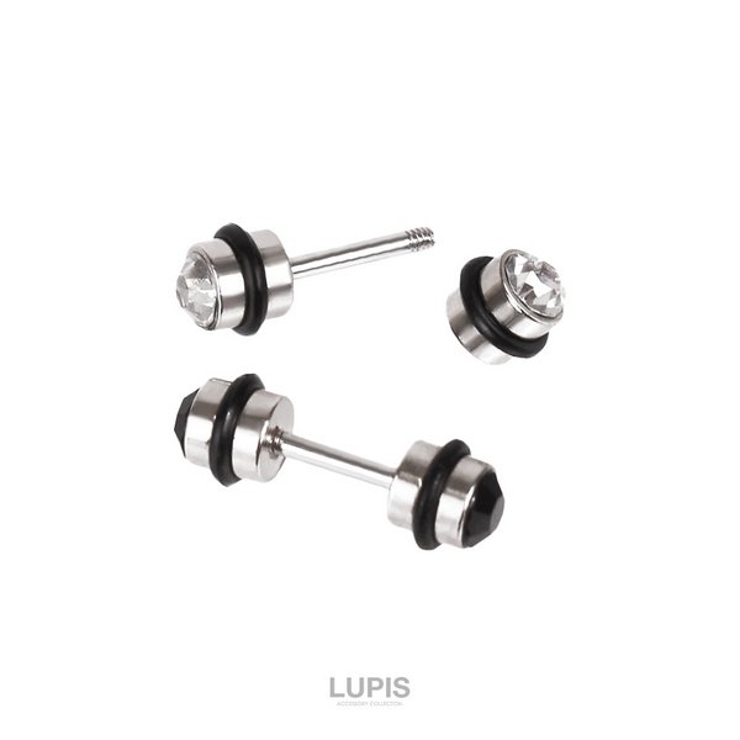 【18G 16G】ダンベルストーンストレートバーベルボディピアス 【サージカルス… | LUPIS | 詳細画像2 