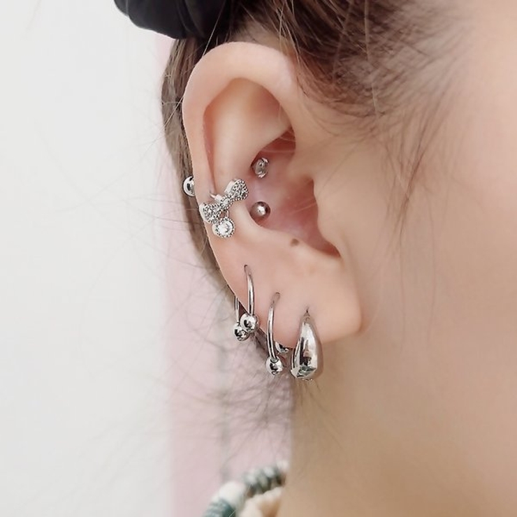 【20G】リボンジュエルストレートバーベルボディピアス | LUPIS | 詳細画像6 