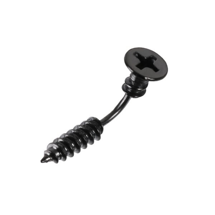ブラック | 【16G】ネジモチーフバナナバーベルボディピアス・へそピアス | LUPIS