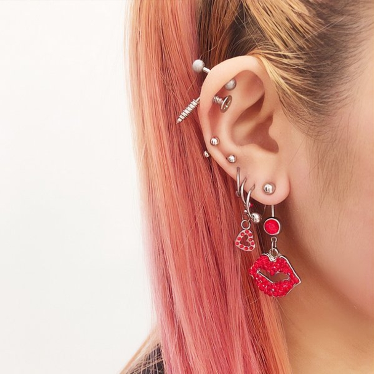 【16G】ネジモチーフバナナバーベルボディピアス・へそピアス | LUPIS | 詳細画像5 